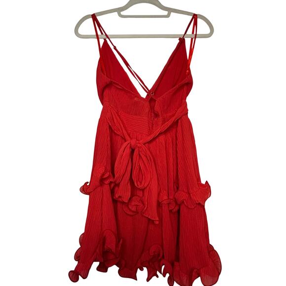 Saints and Secrets Red Mini Dress Size M - Picture 4 of 15